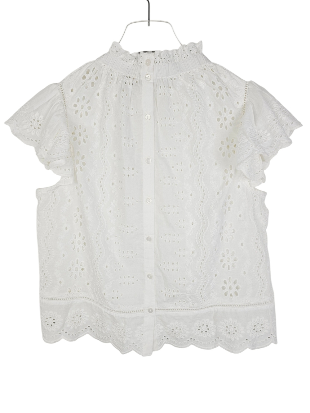 Jennifer & Grace White Embroidered Eyelet Top NWT - Picture 2 of 12